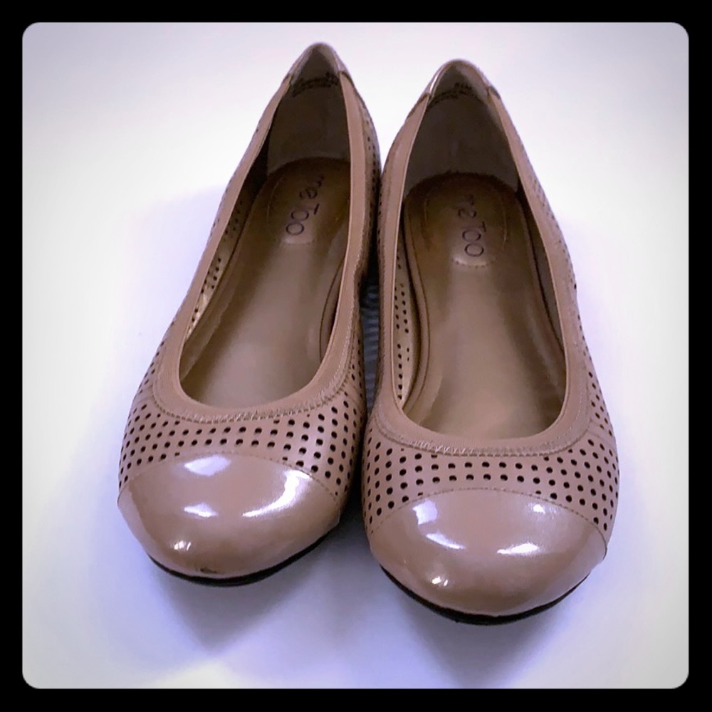 Beige flats